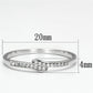 MATS077 - Rhodium 925 Sterling Silver Ring with AAA Grade CZ  in Clear