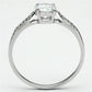MATS080 - Rhodium 925 Sterling Silver Ring with AAA Grade CZ  in Clear