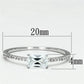 MATS082 - Rhodium 925 Sterling Silver Ring with AAA Grade CZ  in Clear