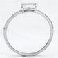 MATS082 - Rhodium 925 Sterling Silver Ring with AAA Grade CZ  in Clear