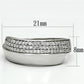MATS089 - Rhodium 925 Sterling Silver Ring with AAA Grade CZ  in Clear