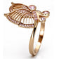 MATS094 - Rose Gold 925 Sterling Silver Ring with AAA Grade CZ  in Rose