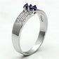 MATS104 - Rhodium 925 Sterling Silver Ring with AAA Grade CZ  in Amethyst