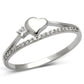 MATS111 - Rhodium 925 Sterling Silver Ring with AAA Grade CZ  in Clear