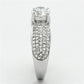 MATS119 - Rhodium 925 Sterling Silver Ring with AAA Grade CZ  in Clear