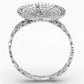 MATS121 - Rhodium 925 Sterling Silver Ring with AAA Grade CZ  in Clear