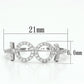 MATS129 - Rhodium 925 Sterling Silver Ring with AAA Grade CZ  in Clear
