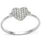 MATS133 - Rhodium 925 Sterling Silver Ring with AAA Grade CZ  in Clear