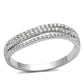 MATS135 - Rhodium 925 Sterling Silver Ring with AAA Grade CZ  in Clear