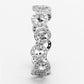 MATS139 - Rhodium 925 Sterling Silver Ring with AAA Grade CZ  in Clear