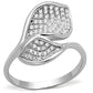 MATS149 - Rhodium 925 Sterling Silver Ring with AAA Grade CZ  in Clear