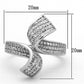 MATS150 - Rhodium 925 Sterling Silver Ring with AAA Grade CZ  in Clear