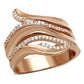 MATS168 - Rose Gold 925 Sterling Silver Ring with AAA Grade CZ  in Clear