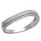 MATS173 - Rhodium 925 Sterling Silver Ring with AAA Grade CZ  in Clear