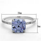 MATS176 - Rhodium 925 Sterling Silver Ring with Cubic  in Light Amethyst