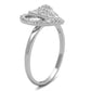 MATS192 - Rhodium 925 Sterling Silver Ring with AAA Grade CZ  in Clear