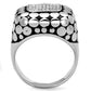 MATS215 - Rhodium 925 Sterling Silver Ring with AAA Grade CZ  in Clear