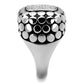 MATS215 - Rhodium 925 Sterling Silver Ring with AAA Grade CZ  in Clear