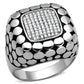 MATS215 - Rhodium 925 Sterling Silver Ring with AAA Grade CZ  in Clear