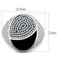 MATS216 - Rhodium 925 Sterling Silver Ring with AAA Grade CZ  in Clear