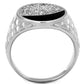 MATS216 - Rhodium 925 Sterling Silver Ring with AAA Grade CZ  in Clear