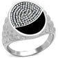 MATS216 - Rhodium 925 Sterling Silver Ring with AAA Grade CZ  in Clear