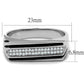 MATS217 - Rhodium 925 Sterling Silver Ring with AAA Grade CZ  in Clear