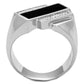 MATS218 - Rhodium 925 Sterling Silver Ring with AAA Grade CZ  in Clear