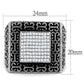 MATS221 - Rhodium 925 Sterling Silver Ring with AAA Grade CZ  in Clear