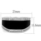 MATS223 - Rhodium 925 Sterling Silver Ring with AAA Grade CZ  in Clear