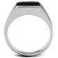 MATS223 - Rhodium 925 Sterling Silver Ring with AAA Grade CZ  in Clear