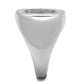 MATS225 - Rhodium 925 Sterling Silver Ring with AAA Grade CZ  in Clear
