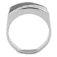 MATS227 - Rhodium 925 Sterling Silver Ring with AAA Grade CZ  in Clear