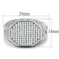 MATS229 - Rhodium 925 Sterling Silver Ring with AAA Grade CZ  in Clear