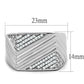 MATS230 - Rhodium 925 Sterling Silver Ring with AAA Grade CZ  in Clear