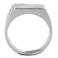 MATS230 - Rhodium 925 Sterling Silver Ring with AAA Grade CZ  in Clear