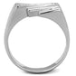 MATS232 - Rhodium 925 Sterling Silver Ring with AAA Grade CZ  in Clear