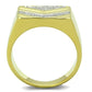 MATS234 - Gold+Rhodium 925 Sterling Silver Ring with AAA Grade CZ  in Clear