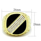 MATS235 - Gold 925 Sterling Silver Ring with AAA Grade CZ  in Clear