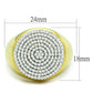 MATS238 - Gold+Rhodium 925 Sterling Silver Ring with AAA Grade CZ  in Clear