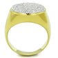 MATS238 - Gold+Rhodium 925 Sterling Silver Ring with AAA Grade CZ  in Clear