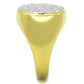 MATS238 - Gold+Rhodium 925 Sterling Silver Ring with AAA Grade CZ  in Clear