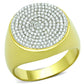 MATS238 - Gold+Rhodium 925 Sterling Silver Ring with AAA Grade CZ  in Clear