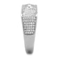 MATS239 - Rhodium 925 Sterling Silver Ring with AAA Grade CZ  in Clear