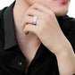MATS239 - Rhodium 925 Sterling Silver Ring with AAA Grade CZ  in Clear