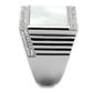 MATS243 - Rhodium 925 Sterling Silver Ring with Precious Stone Conch in White