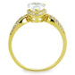 MATS248 - Gold 925 Sterling Silver Ring with AAA Grade CZ  in Clear