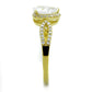 MATS248 - Gold 925 Sterling Silver Ring with AAA Grade CZ  in Clear
