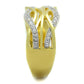 MATS253 - Gold+Rhodium 925 Sterling Silver Ring with AAA Grade CZ  in Clear
