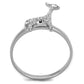 MATS255 - Rhodium 925 Sterling Silver Ring with AAA Grade CZ  in Clear
